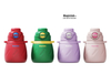  QD-0010 Straw Water Bottle, Leak-proof Vacuum BPA Free Cute Kids Insulated Portable Water Bottle