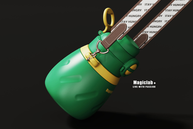  QD-0010 Straw Water Bottle, Leak-proof Vacuum BPA Free Cute Kids Insulated Portable Water Bottle