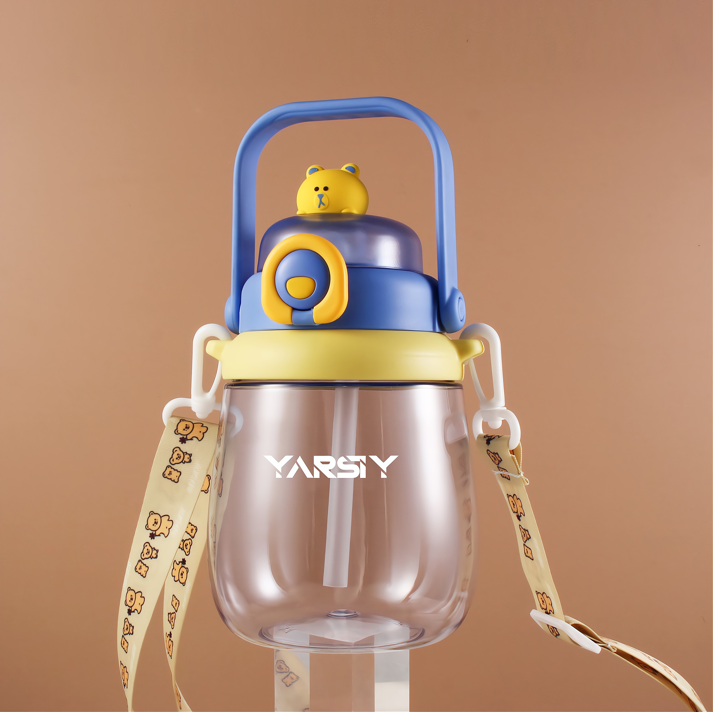  QD-0008 Straw Water Bottle, Large Leak-proof Vacuum BPA Free Cute Kids Insulated Portable Water Bottle 800ML /1000ML