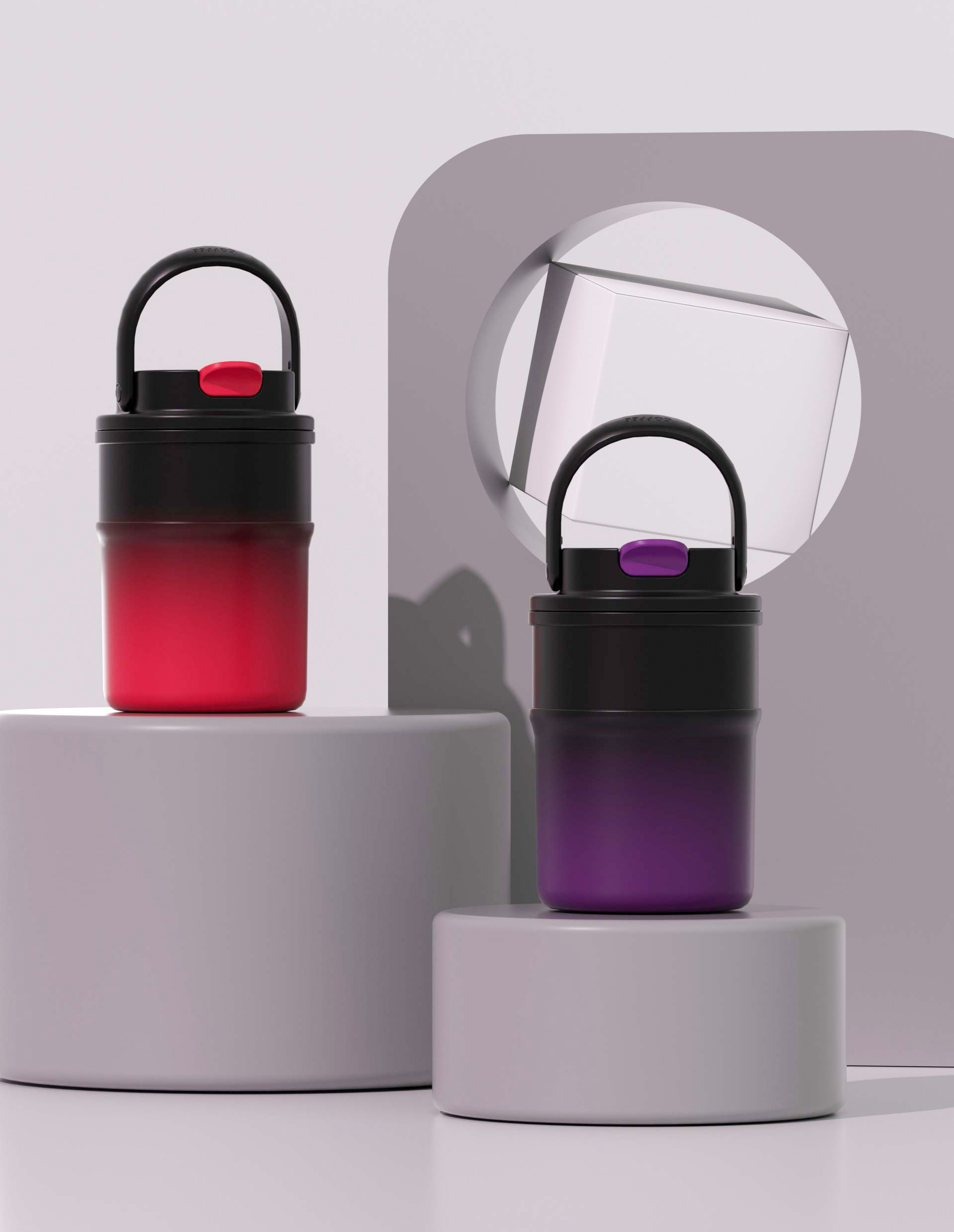  QD-0013 BPA Free Tritan /Stainless Steel Portable Customized Children Coffee Plastic Chunky Plastic Water Bottle Milk Cups With Straw 400ML