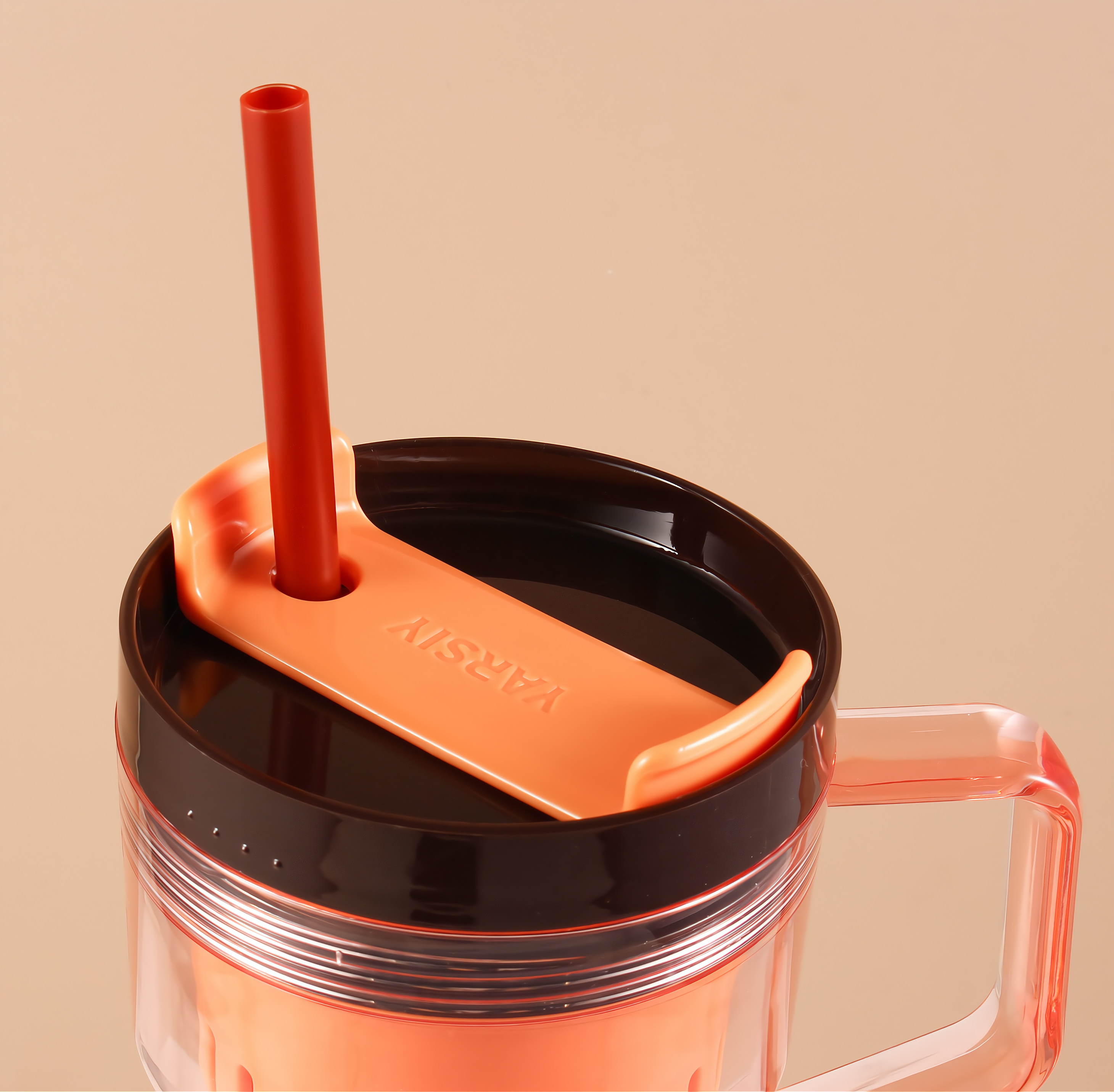 QD-0019 Eco-friendly PBA Free Car Bottle with Straw Sports Drinking Gym Water Bottle with Handle 600ML/1000ML