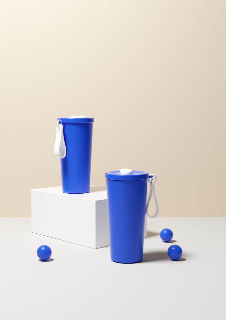 QD-0020 Custom Colorful Large Capacity Plastic / Stainless Steel Water Tumbler Travel Cups with Lids And PP Straw 350ML/550ML