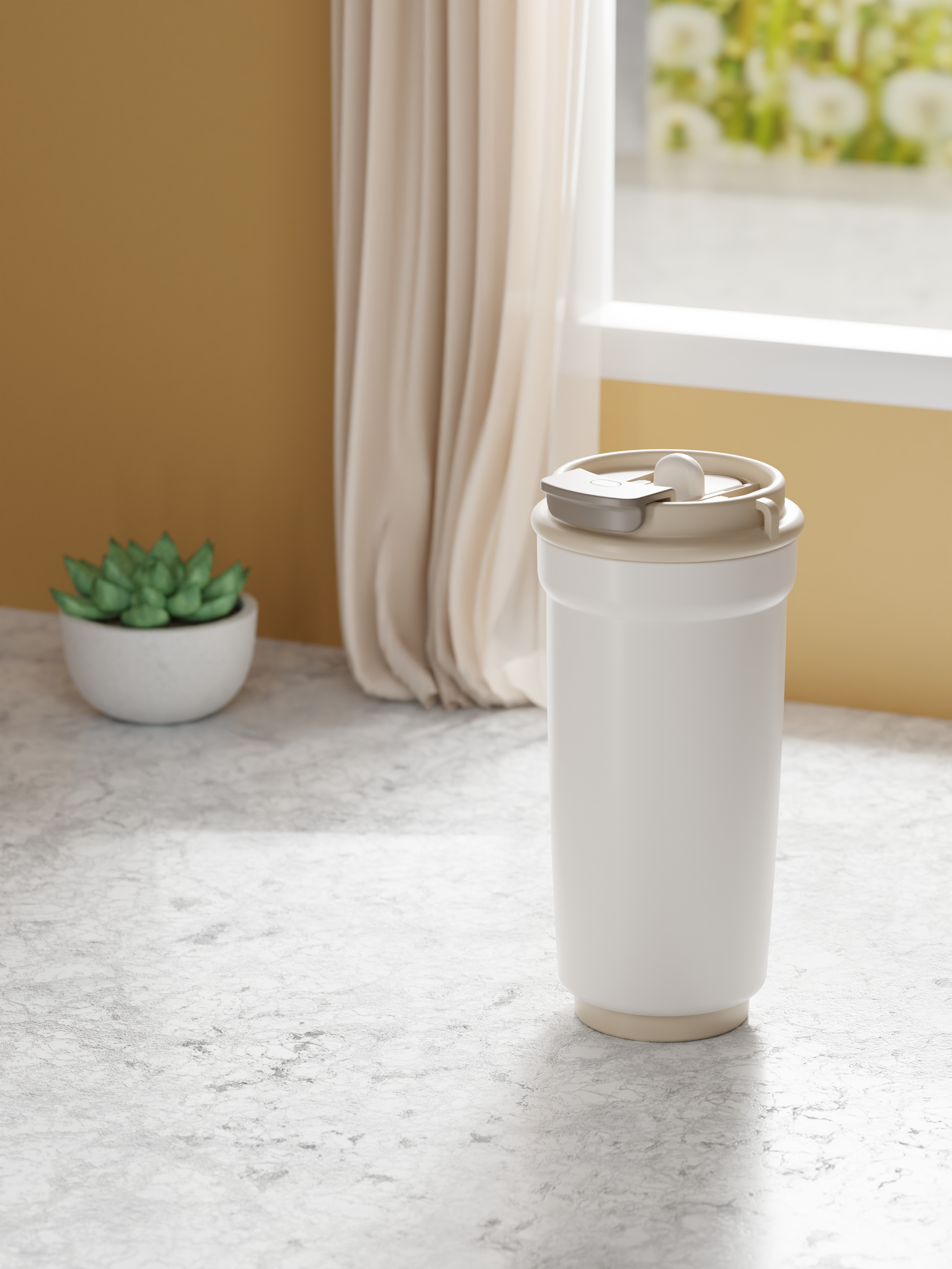  QD-01320 Stainless Steel Portable Customized Children Coffee Chunky Water Bottle Milk Cups With Straw 550ML