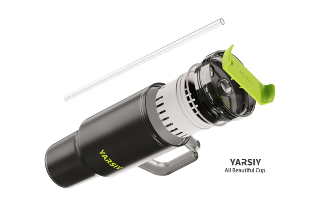 QD-0019 Eco-friendly PBA Free Car Bottle with Straw Sports Drinking Gym Water Bottle with Handle 600ML/1000ML