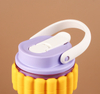  QD-0013 BPA Free Tritan /Stainless Steel Portable Customized Children Coffee Plastic Chunky Plastic Water Bottle Milk Cups With Straw 400ML