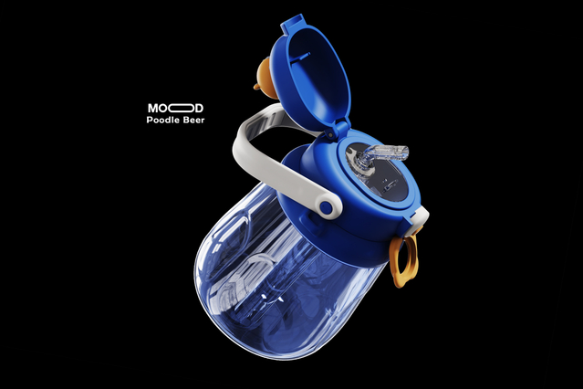  QD-0008 Straw Water Bottle, Large Leak-proof Vacuum BPA Free Cute Kids Insulated Portable Water Bottle 800ML /1000ML