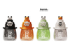  QD-0010 Straw Water Bottle, Leak-proof Vacuum BPA Free Cute Kids Insulated Portable Water Bottle