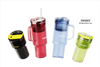 QD-0019 Eco-friendly PBA Free Car Bottle with Straw Sports Drinking Gym Water Bottle with Handle 600ML/1000ML