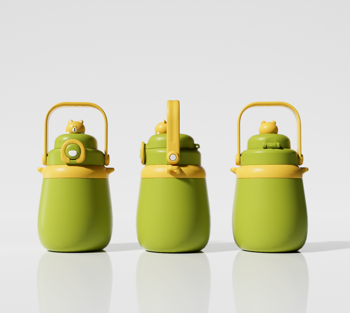  QD-0008 Straw Water Bottle, Large Leak-proof Vacuum BPA Free Cute Kids Insulated Portable Water Bottle 800ML /1000ML