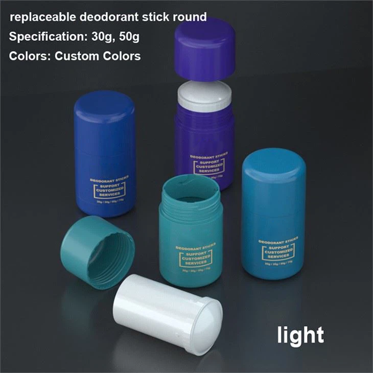 50g Cylinder Replaceable Deodorant Stick Container